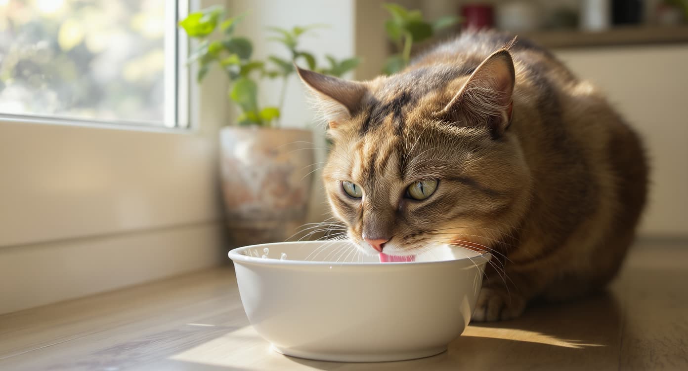 Katze wird gebürstet